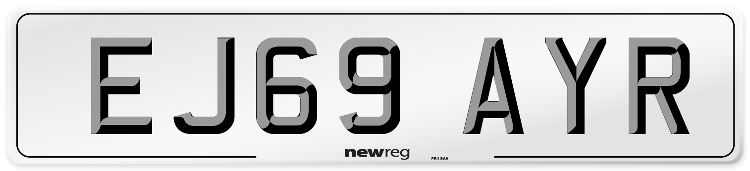 EJ69 AYR Number Plate from New Reg